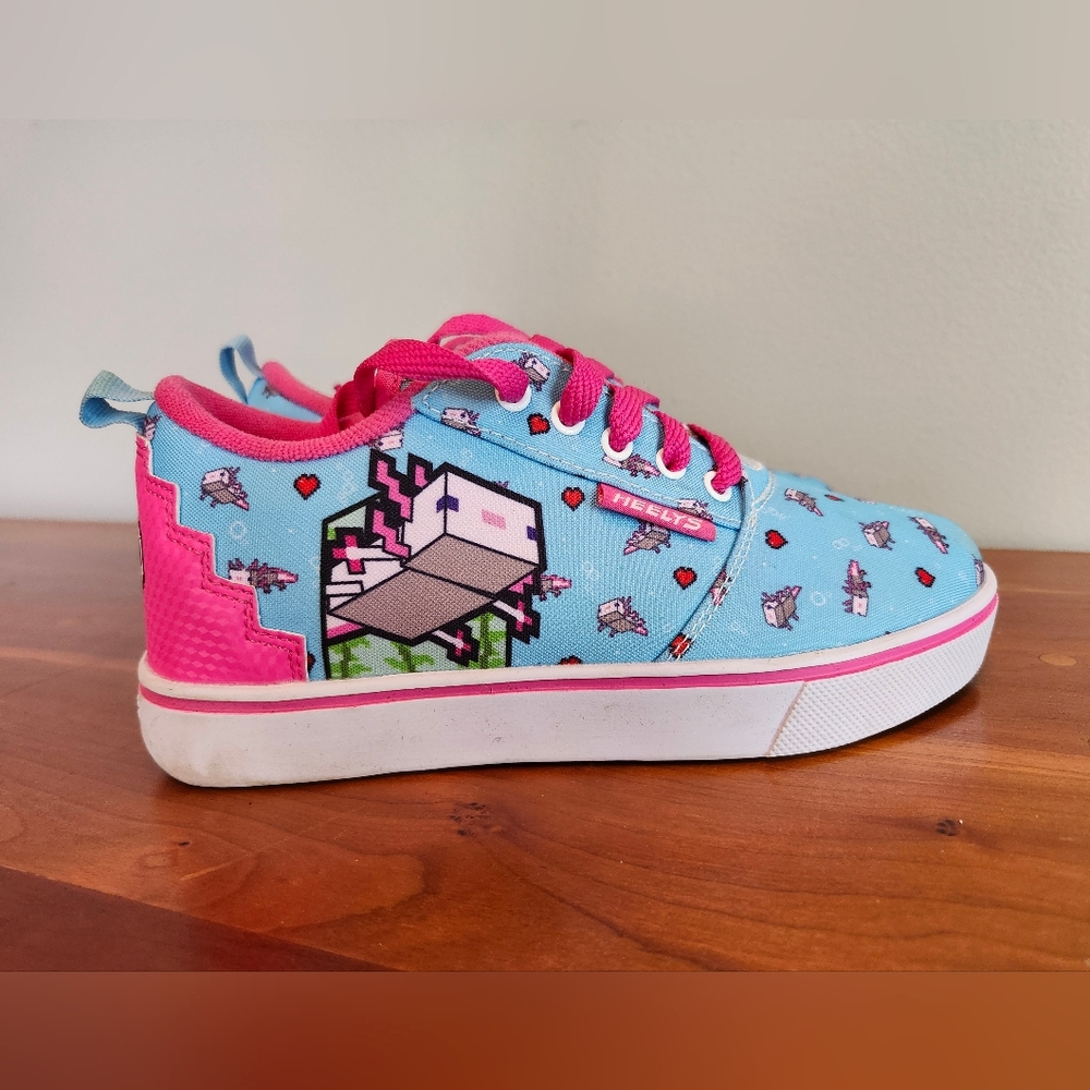 Heelys Pink and Blue Minecraft Sz 3